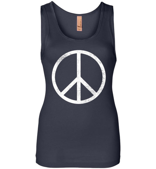 Peace Sign Tank Heyjude Shoppe Midnight Navy S