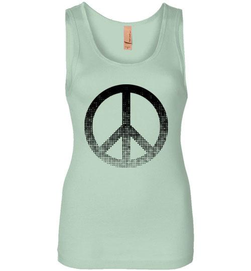 Peace Sign Tank Tops T-Shirts Heyjude Shoppe Mint S 