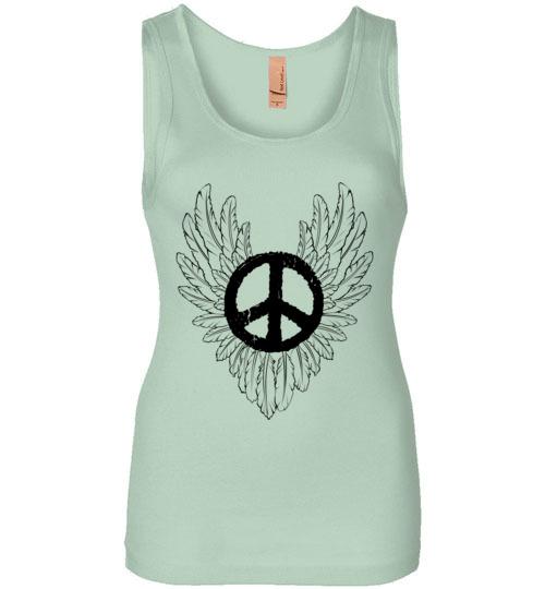 Wings Of Peace Tank Tops T-Shirts Heyjude Shoppe Mint S 