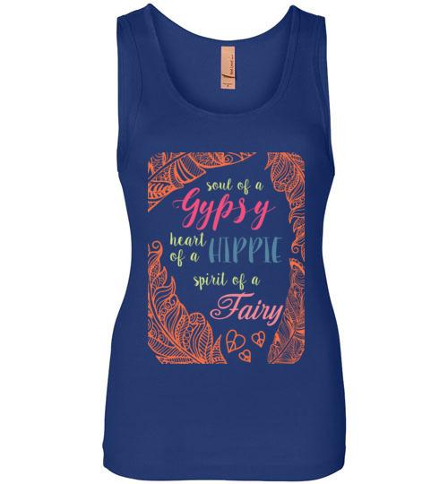 Hippe Gypsy Fairy Tank Tops TShirts Heyjude Shoppe Royal Blue S 