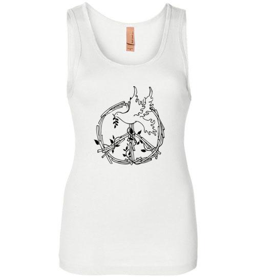 Wings Of Peace Tank Tops T-Shirts Heyjude Shoppe White S