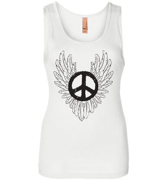 Peace Wings Tank Heyjude Shoppe White S