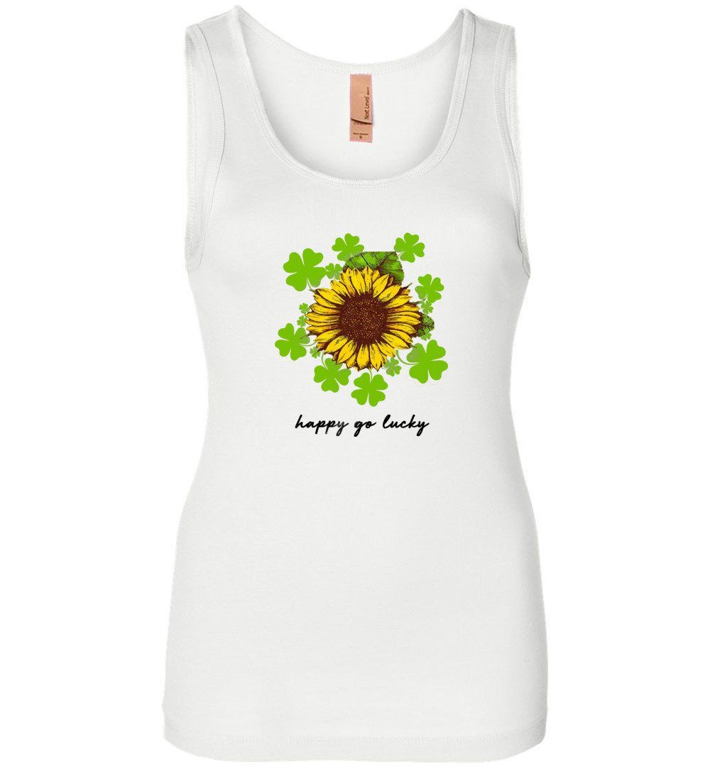Lucky Sunflower Heyjude Shoppe Women's Tank White S