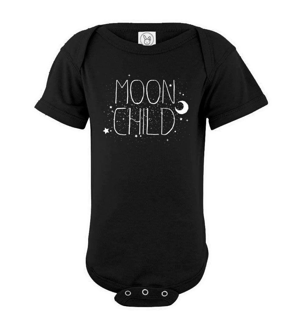 Moon Child - Infant Bodysuits Heyjude Shoppe Onesie Black NB