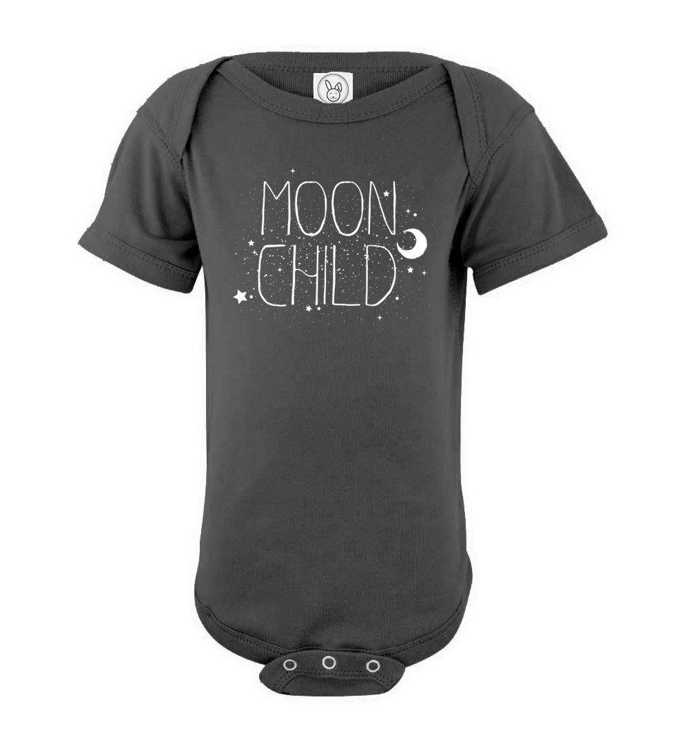 Moon Child - Infant Bodysuits Heyjude Shoppe Onesie Charcoal NB
