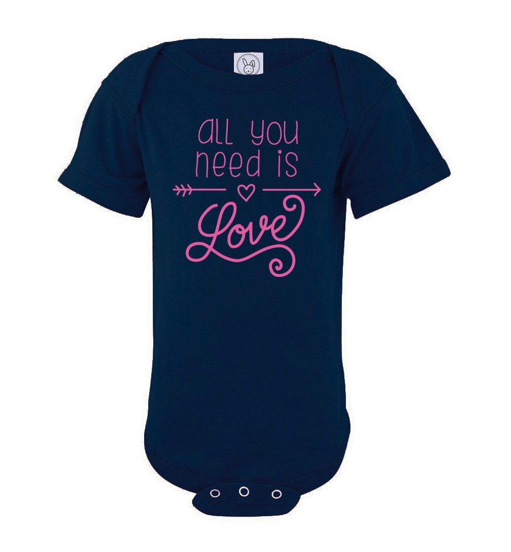 All You Need Is Love - Infant Bodysuits Heyjude Shoppe Onesie Navy NB