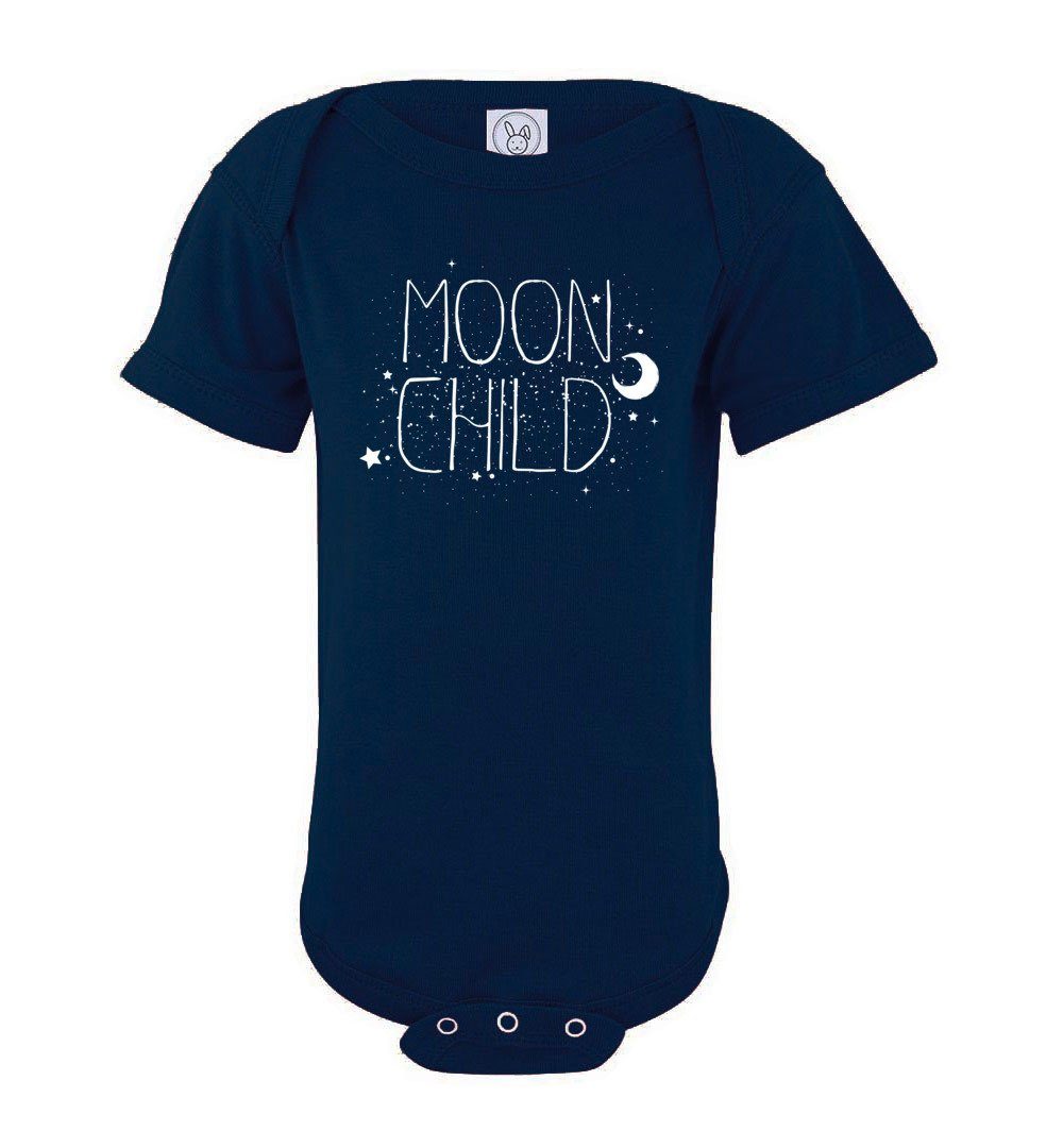 Moon Child - Infant Bodysuits Heyjude Shoppe Onesie Navy NB