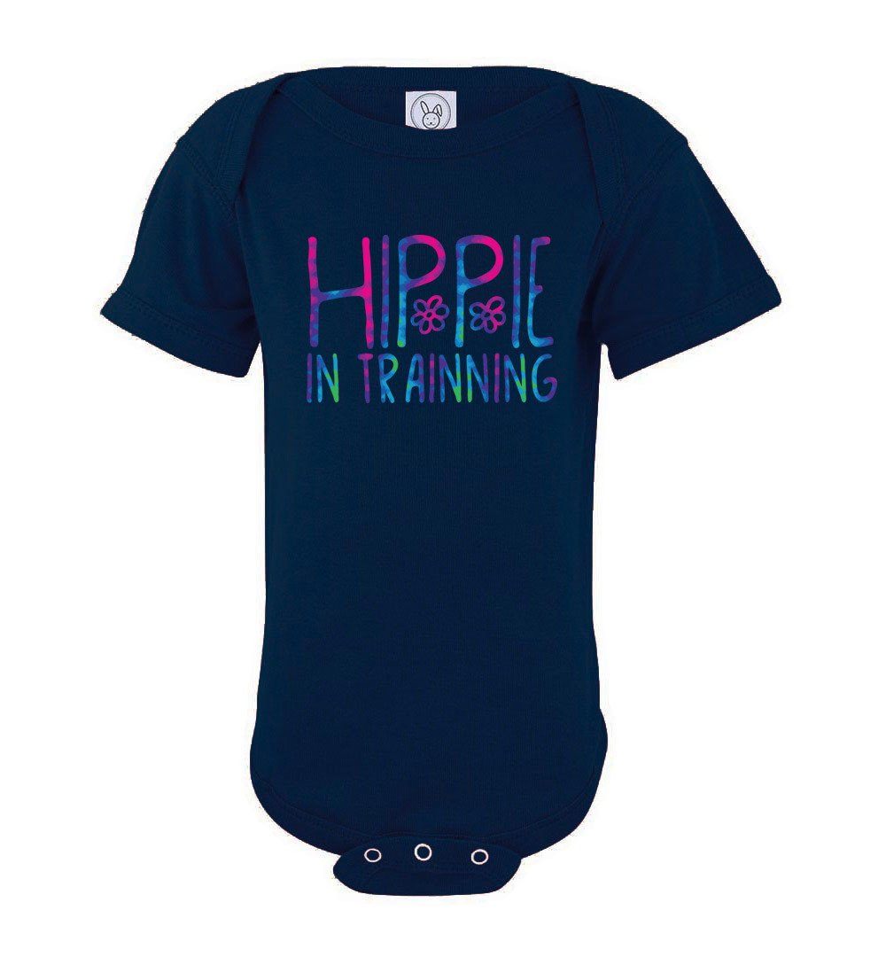 Hippie In Trainning - Infant Bodysuits Heyjude Shoppe Onesie Navy NB