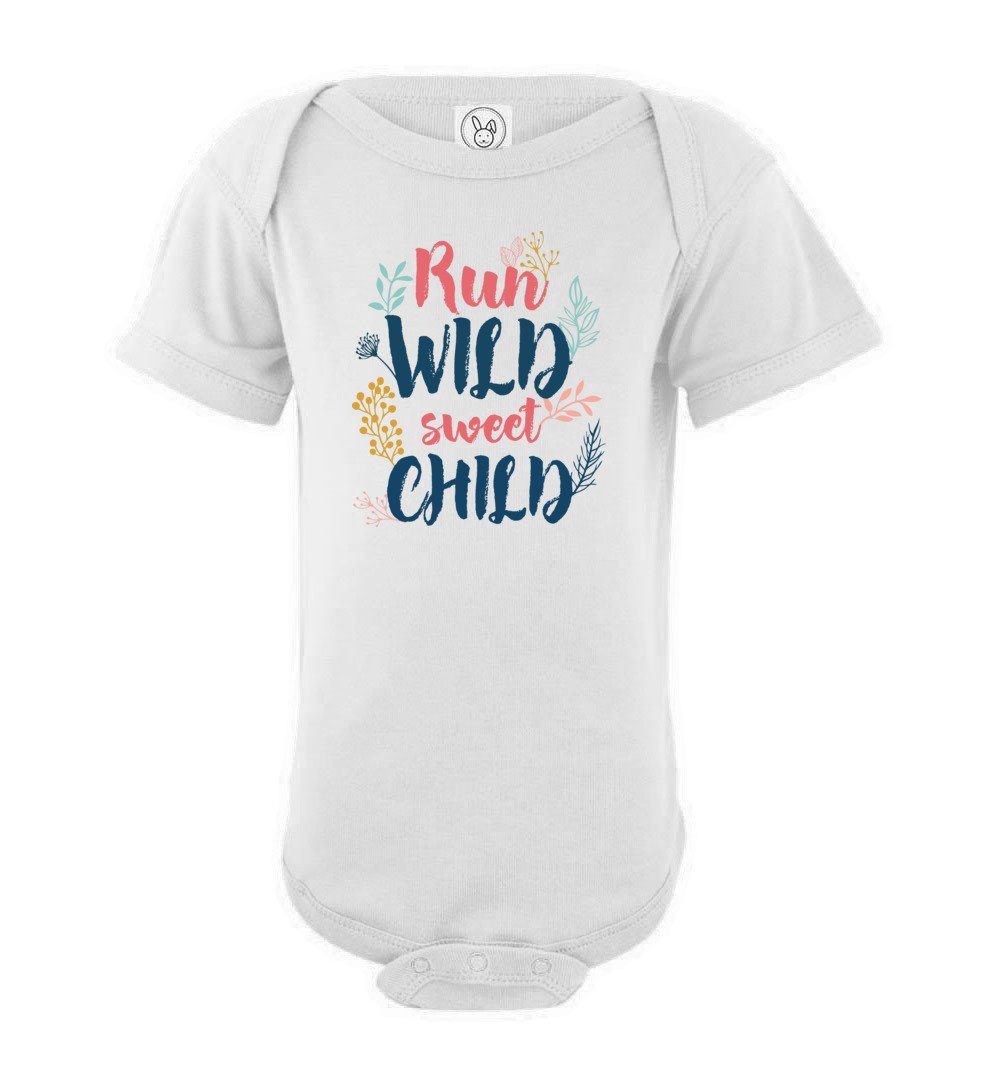 Run Wild Sweet Child - Infant Bodysuits Heyjude Shoppe Onesie White NB