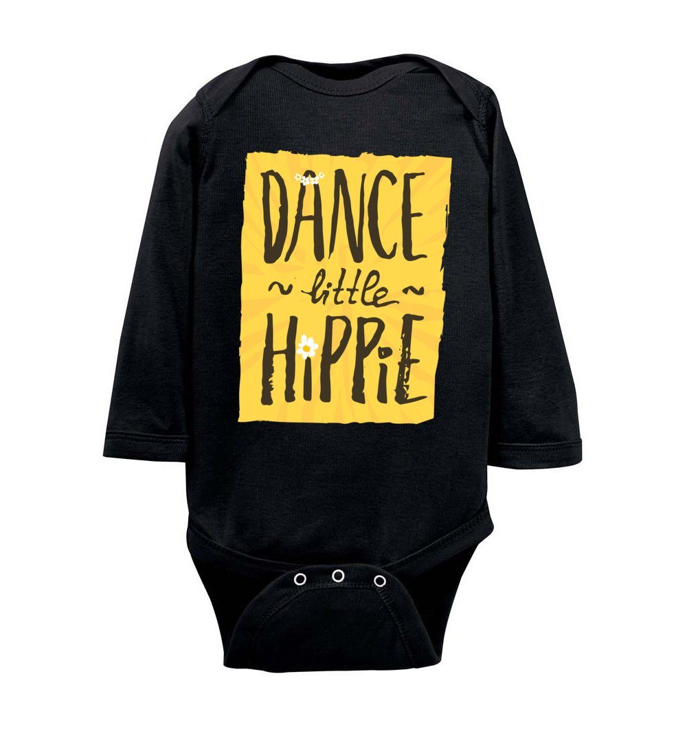 Dance Little Hippie - Infant Bodysuits Heyjude Shoppe LS Onesie Black NB