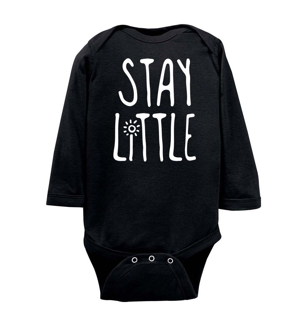 Stay Little - Infant Bodysuits Heyjude Shoppe LS Onesie Black NB