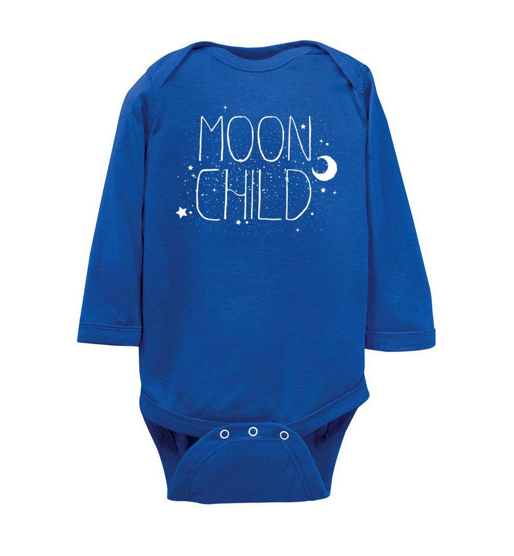 Moon Child - Infant Bodysuits Heyjude Shoppe LS Onesie Royal NB