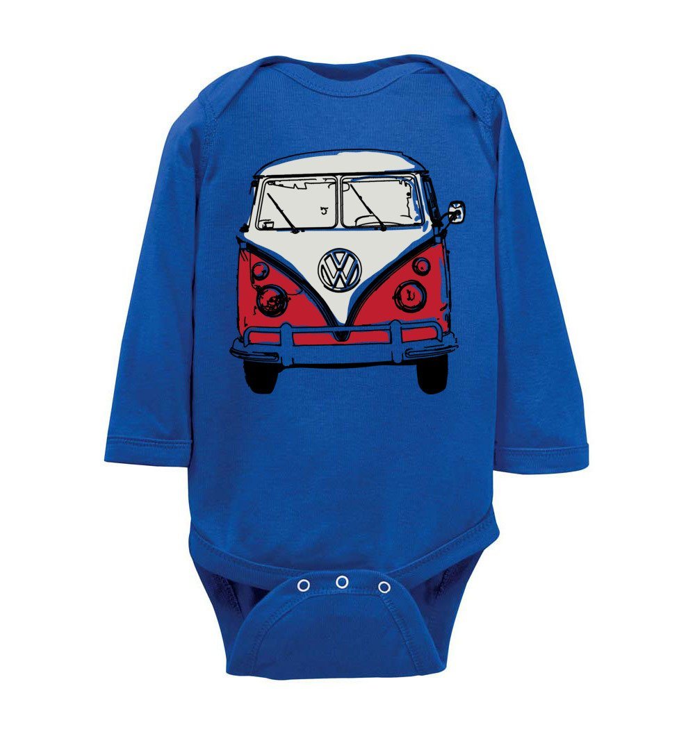 Hippie Van - Infant Bodysuits Heyjude Shoppe LS Onesie Royal NB