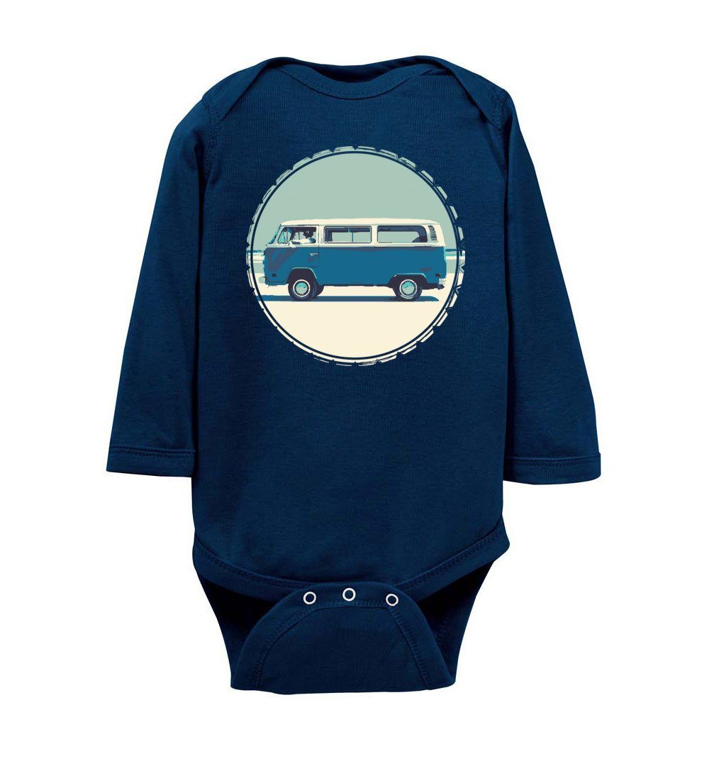 Van - Infant Bodysuits Heyjude Shoppe LS Onesie Navy NB