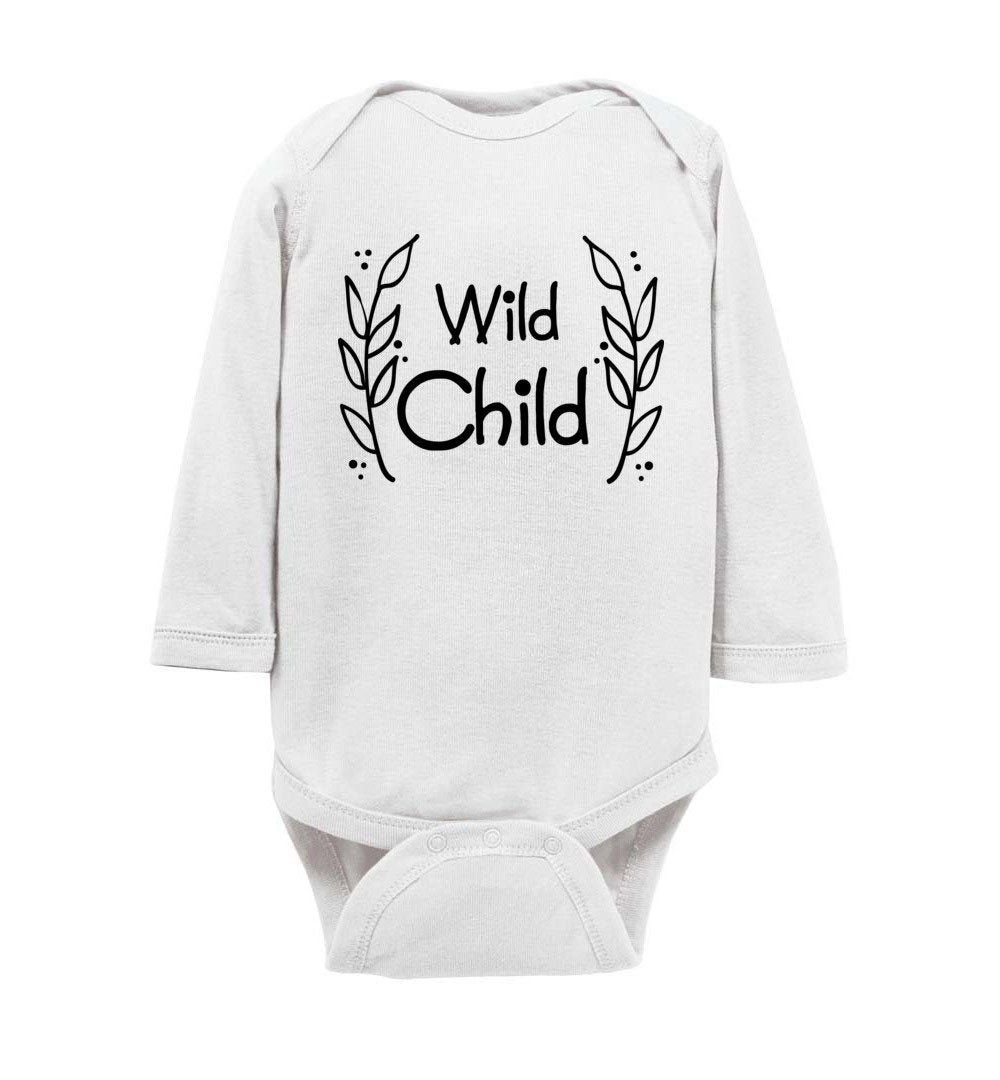 Wild Child - Infant Bodysuits Heyjude Shoppe LS Onesie White NB