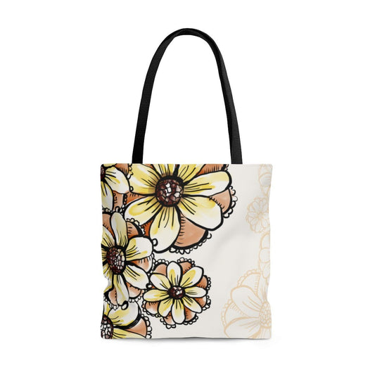 Boho Floral AOP Tote Bag Bags Printify Large