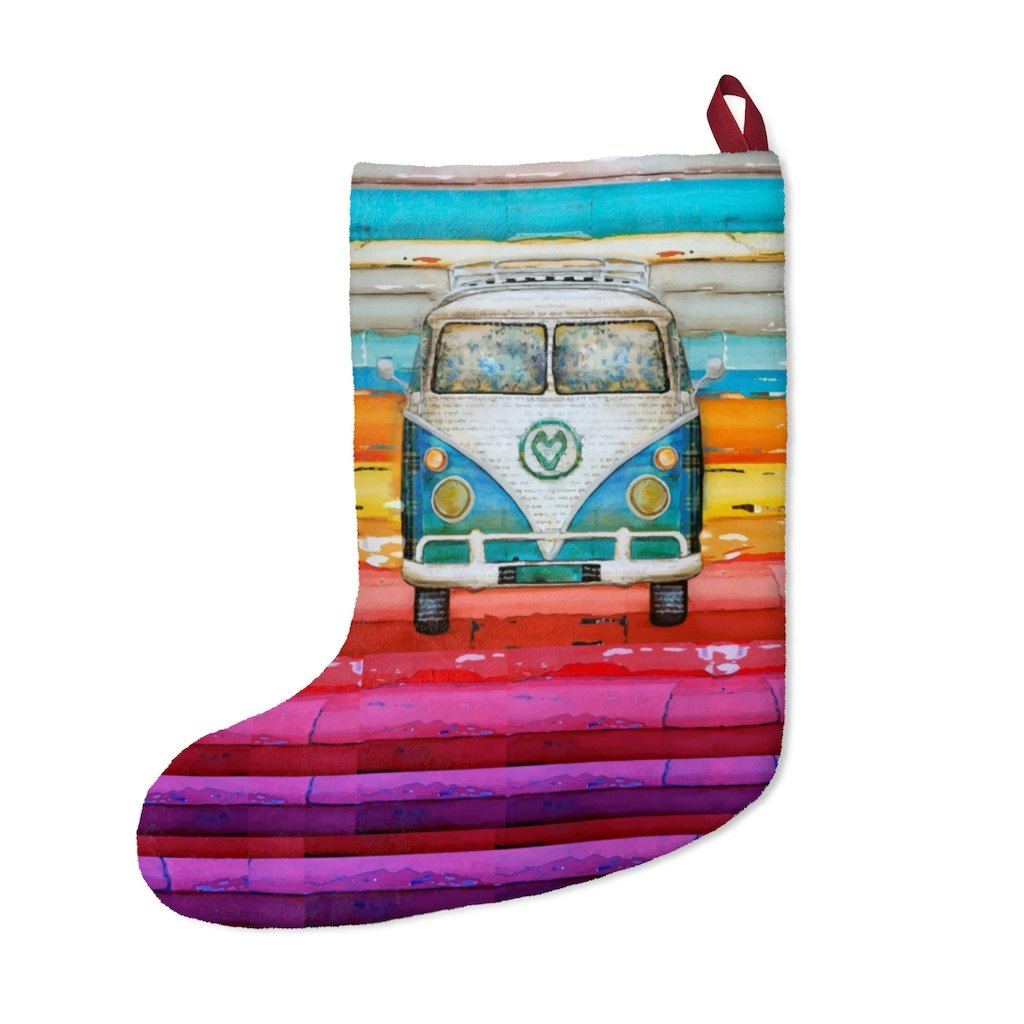 Hippie Van - Christmas Stockings Home Decor Printify 