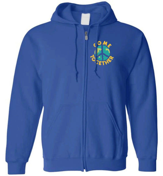 COME TOGETHER ZIP HOODIE Heyjude Shoppe Royal S 