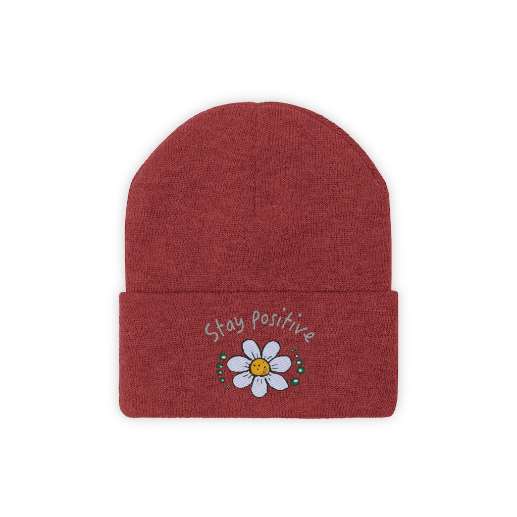 Stay positive- Knit Beanie