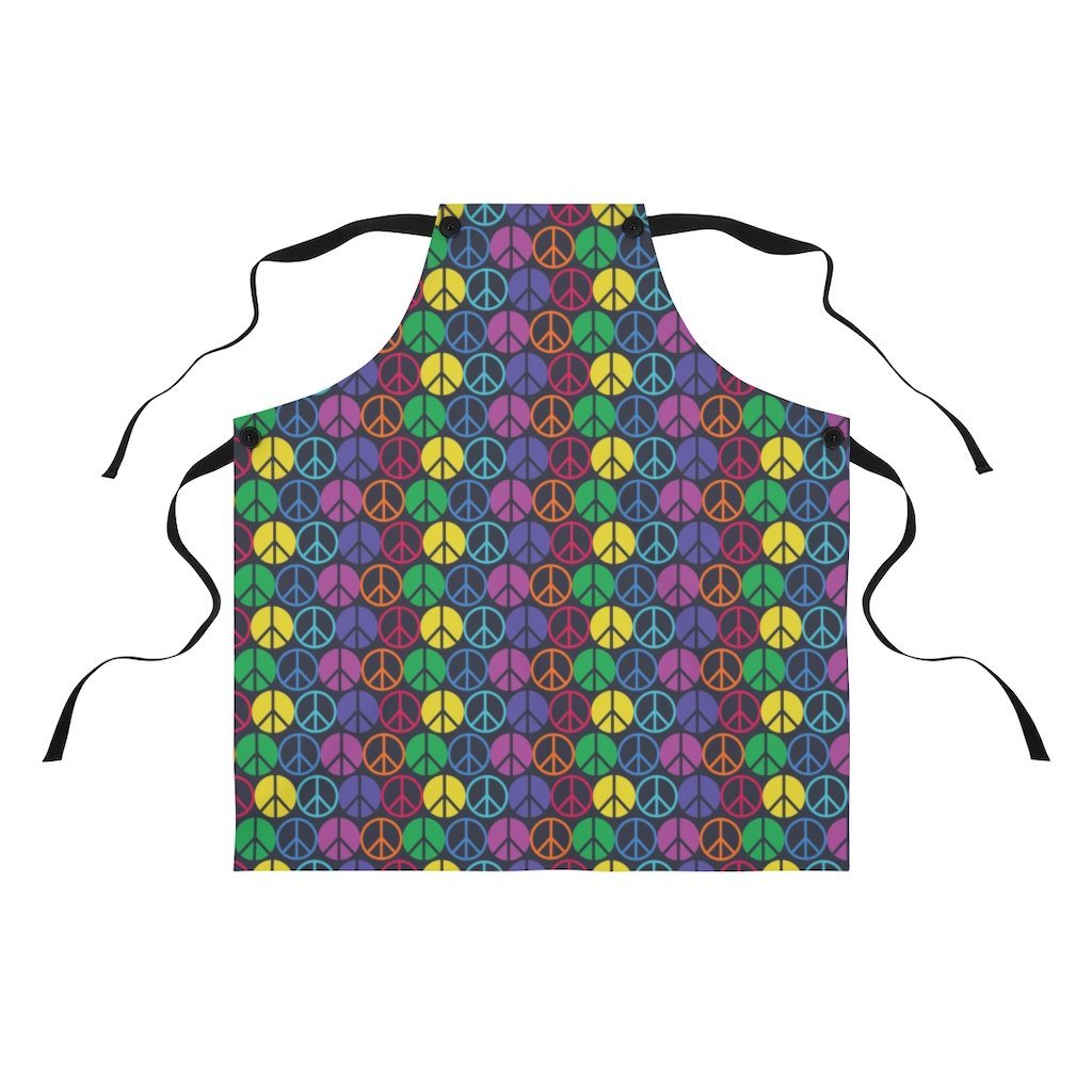 Peace Signs Pattern - Apron Accessories Printify One Size 