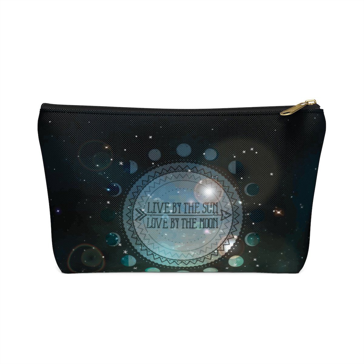 Accessory Pouch w T-bottom Bags Printify Black Large 