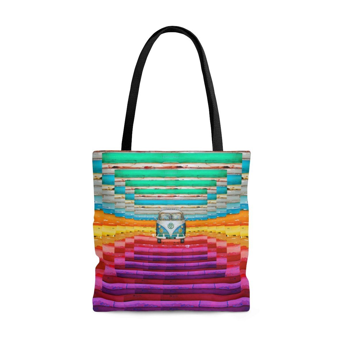 Hippie Van AOP Tote Bag Bags Printify Large 