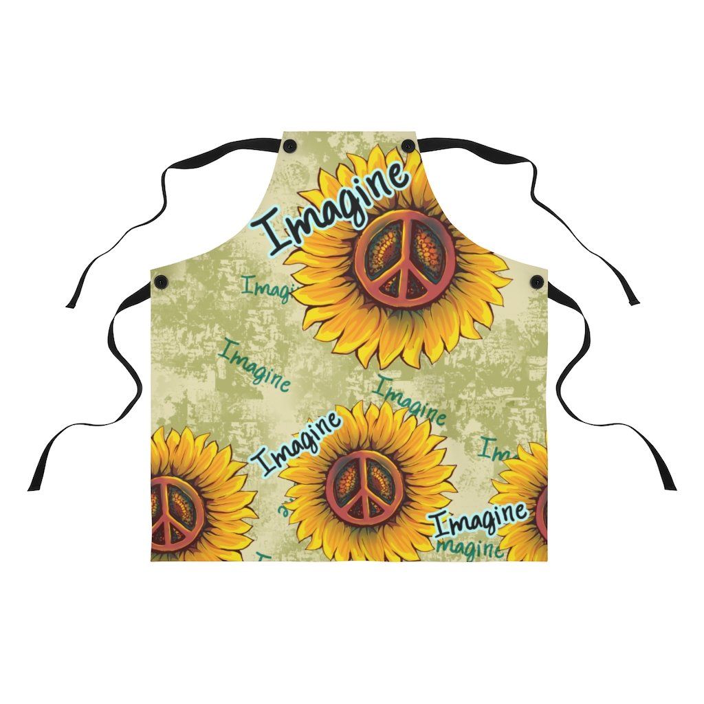 Imagine Sunflower - Apron Accessories Printify One Size 