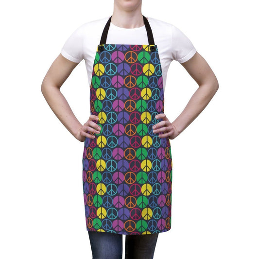 Peace Signs Pattern - Apron Accessories Printify 