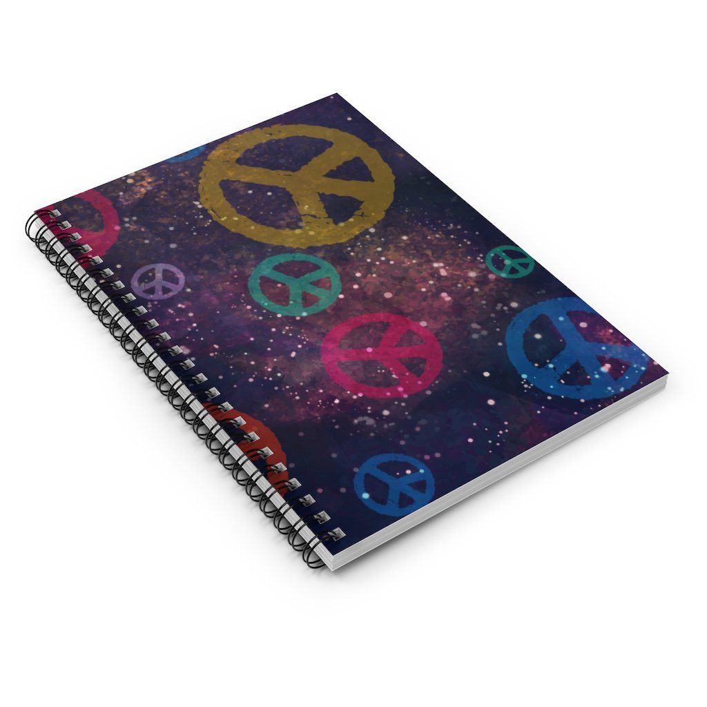 Peace Signs - Spiral Notebook - Ruled Line Paper products Printify 