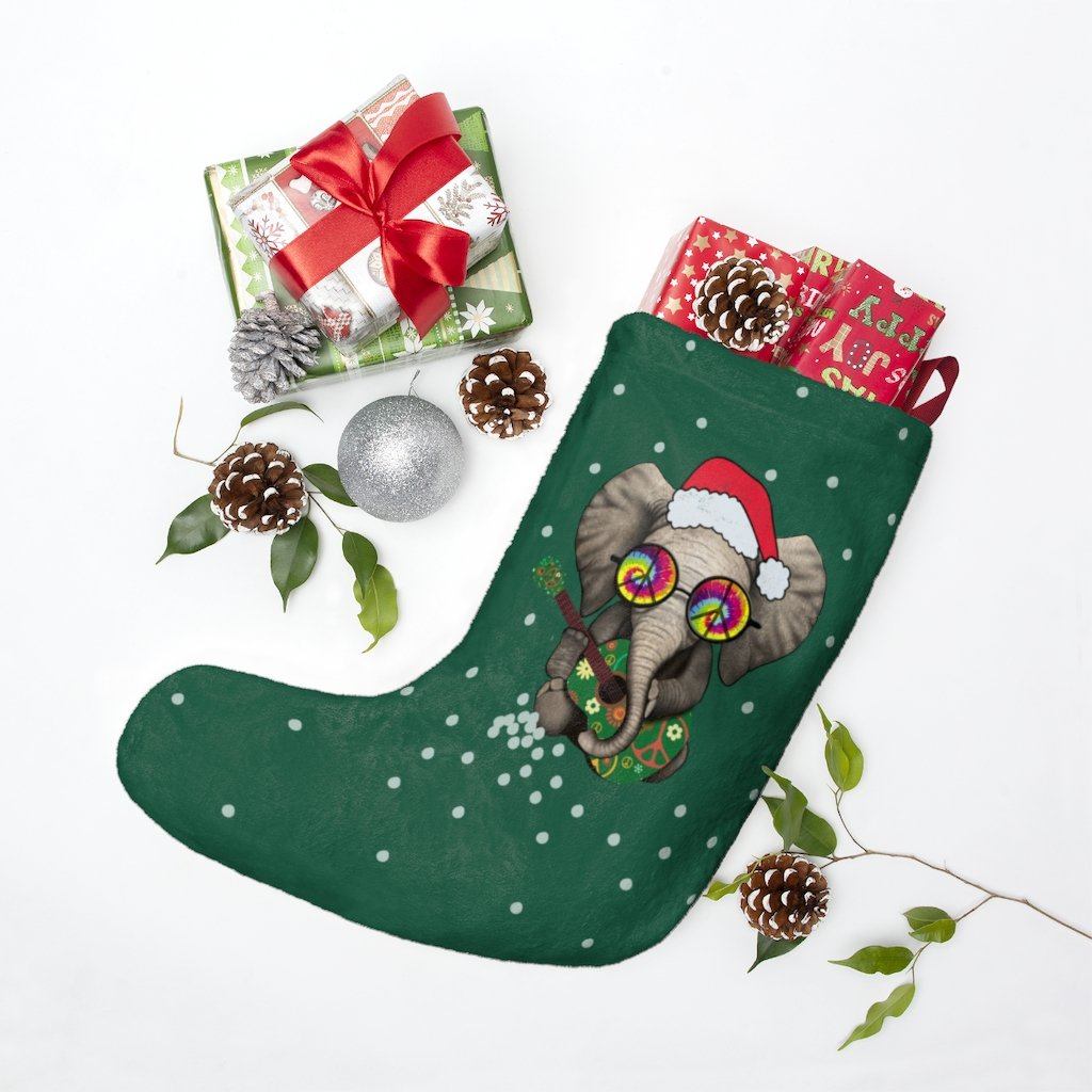 Hippie Elephant - Christmas Stockings Home Decor Printify One size 