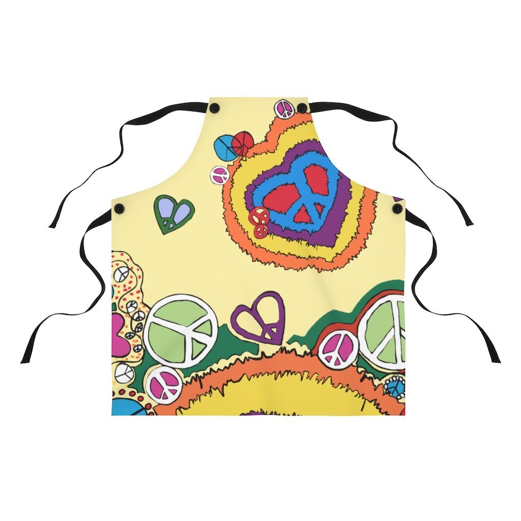 Peace And Love - Apron Accessories Printify One Size 