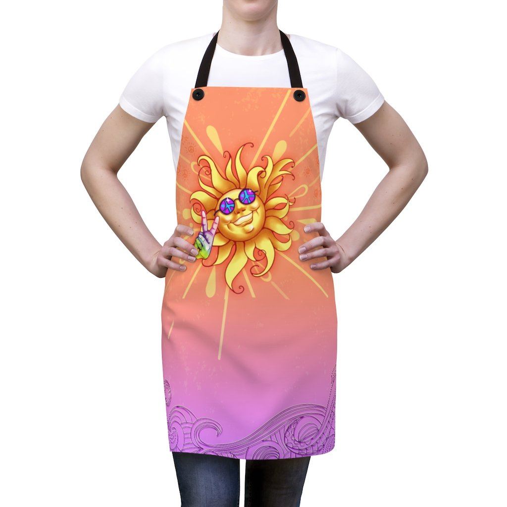 Peace Out - Sun - Apron Accessories Printify One Size 