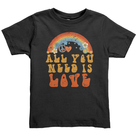 All You Need Is Love Retro Toddler Shirt