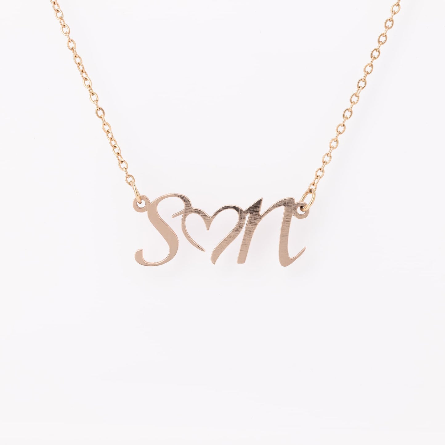 Double Initial Heart Necklace