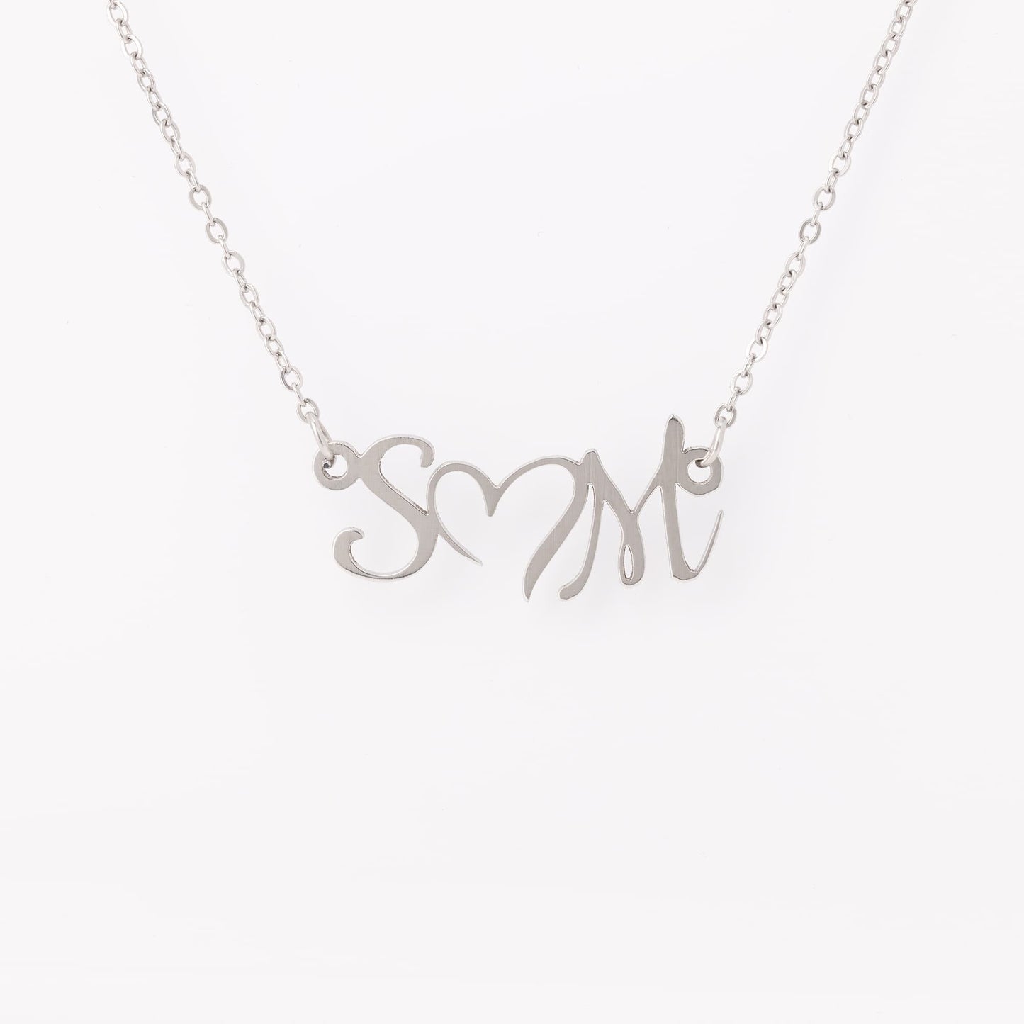 Double Initial Heart Necklace