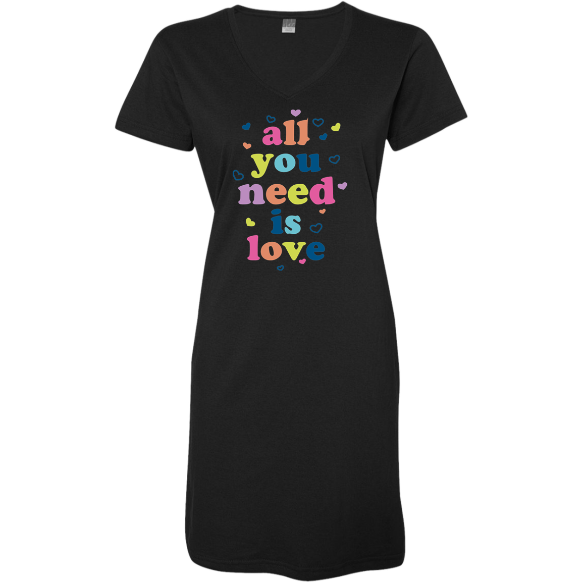 All You Need Is Love Ladies' V-Neck Fine Jersey Cover-Up