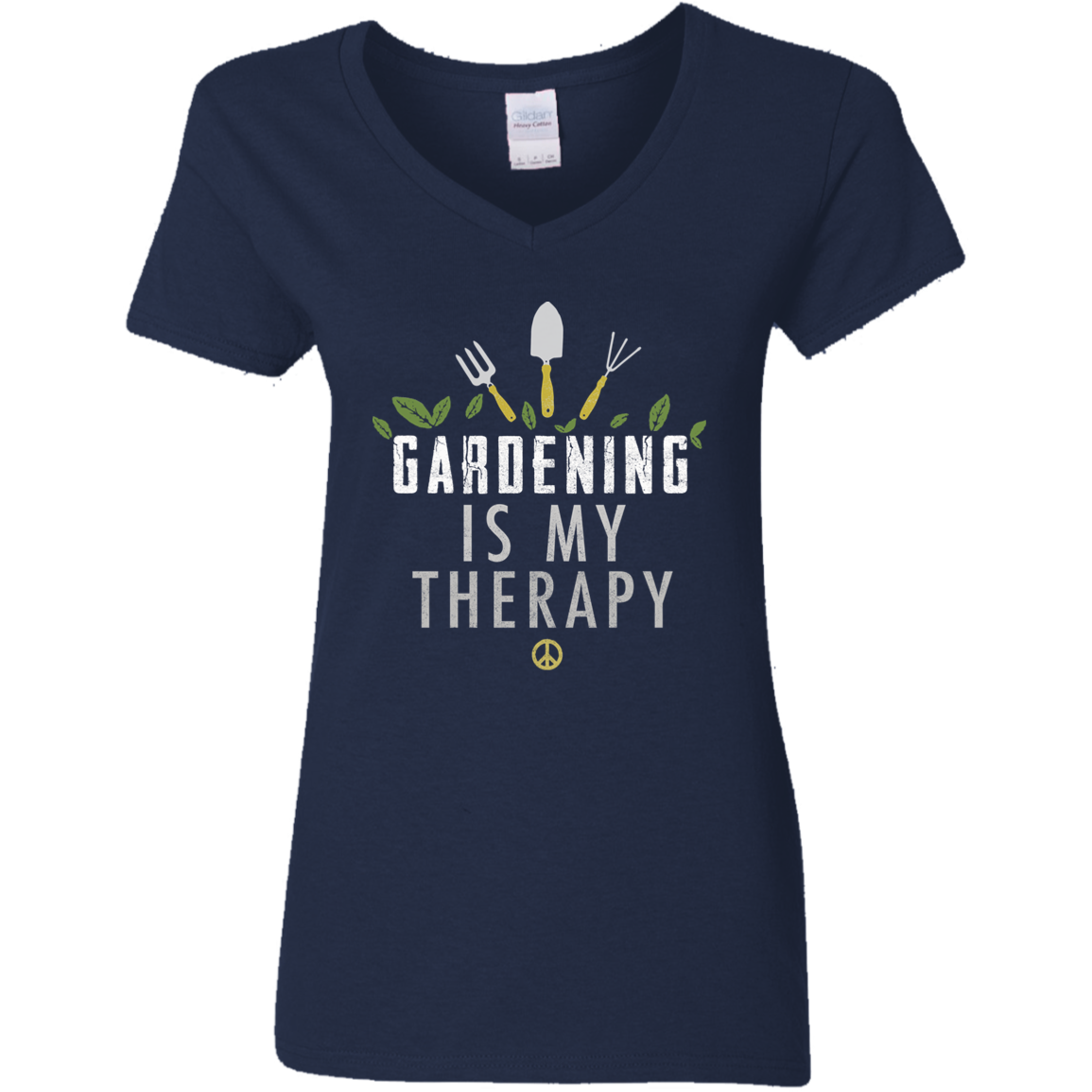Gardening is my therapy V-Neck T-Shirt