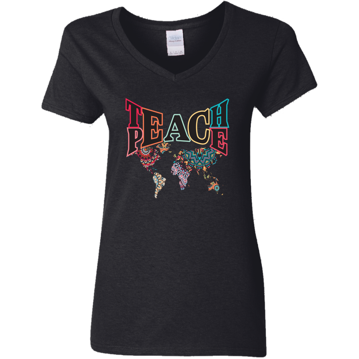Teach Peace- V-Neck T-Shirt
