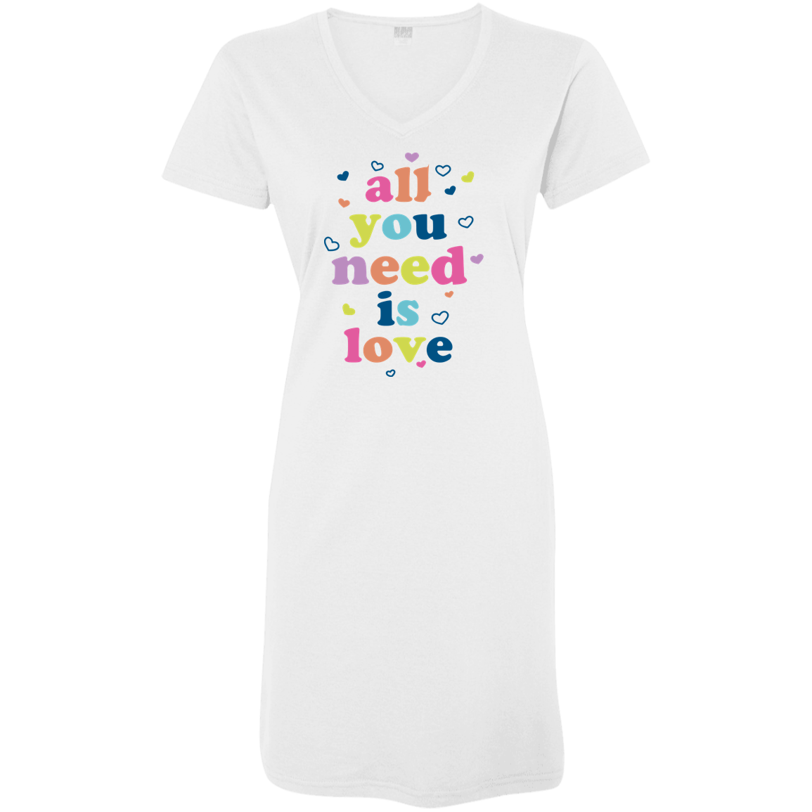 All You Need Is Love Ladies' V-Neck Fine Jersey Cover-Up