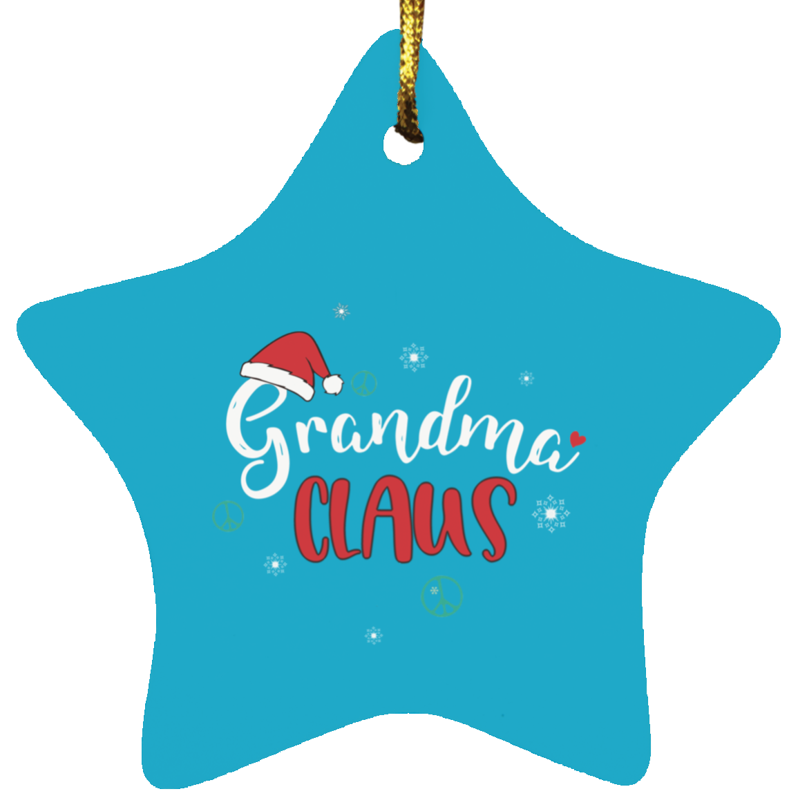 Grandma Claus- Star Ornament
