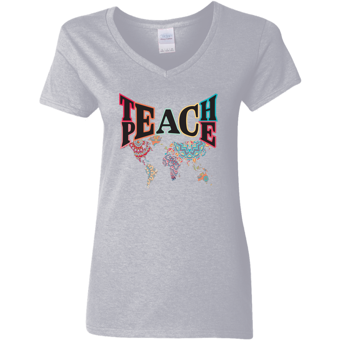 Teach Peace- V-Neck T-Shirt