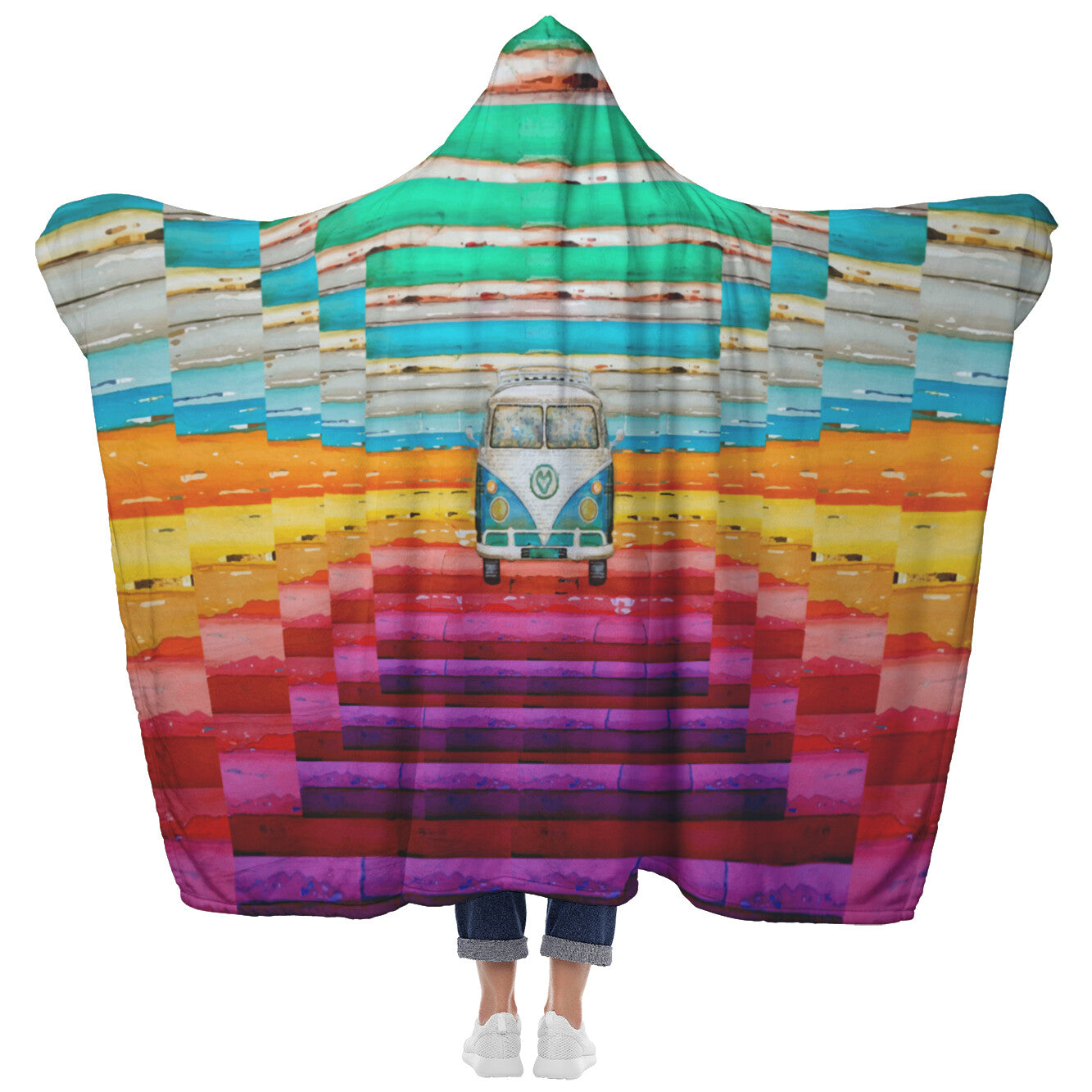 Hippie Van Hooded Blanket