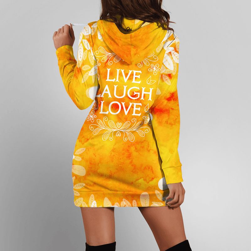 Live Laugh Love Women's Hoodie Dress Heyjude Shoppe 