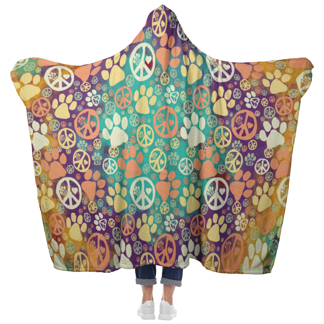 Peace Paws Hooded Blanket