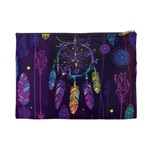 Dream Catcher Accessory Pouch Bags Printify Small Black