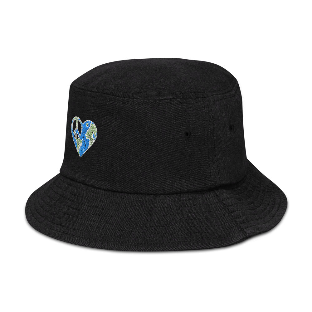 I heart Peace denim bucket hat – Hey Jude Shoppe