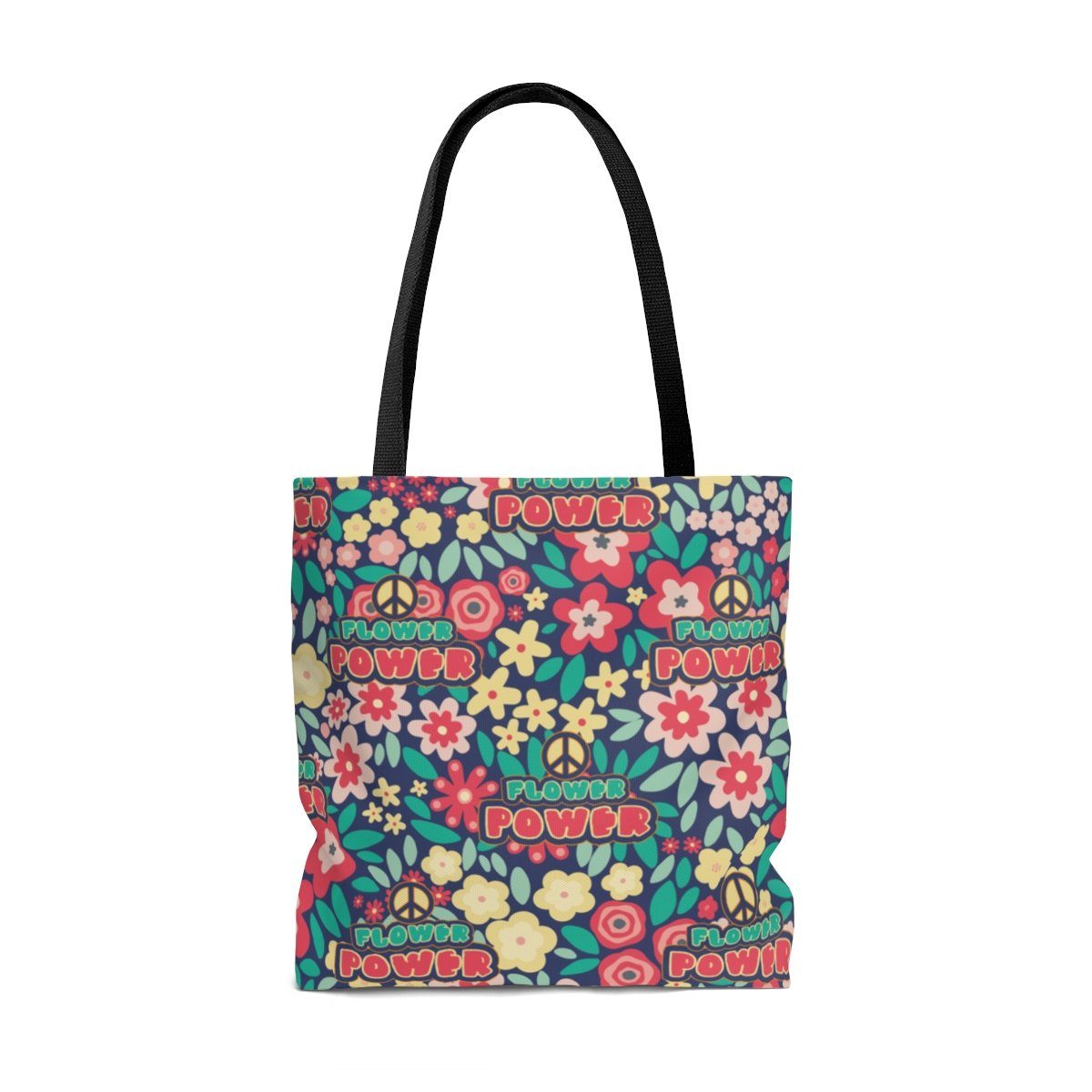 Flower Power AOP Tote Bag Bags Printify 
