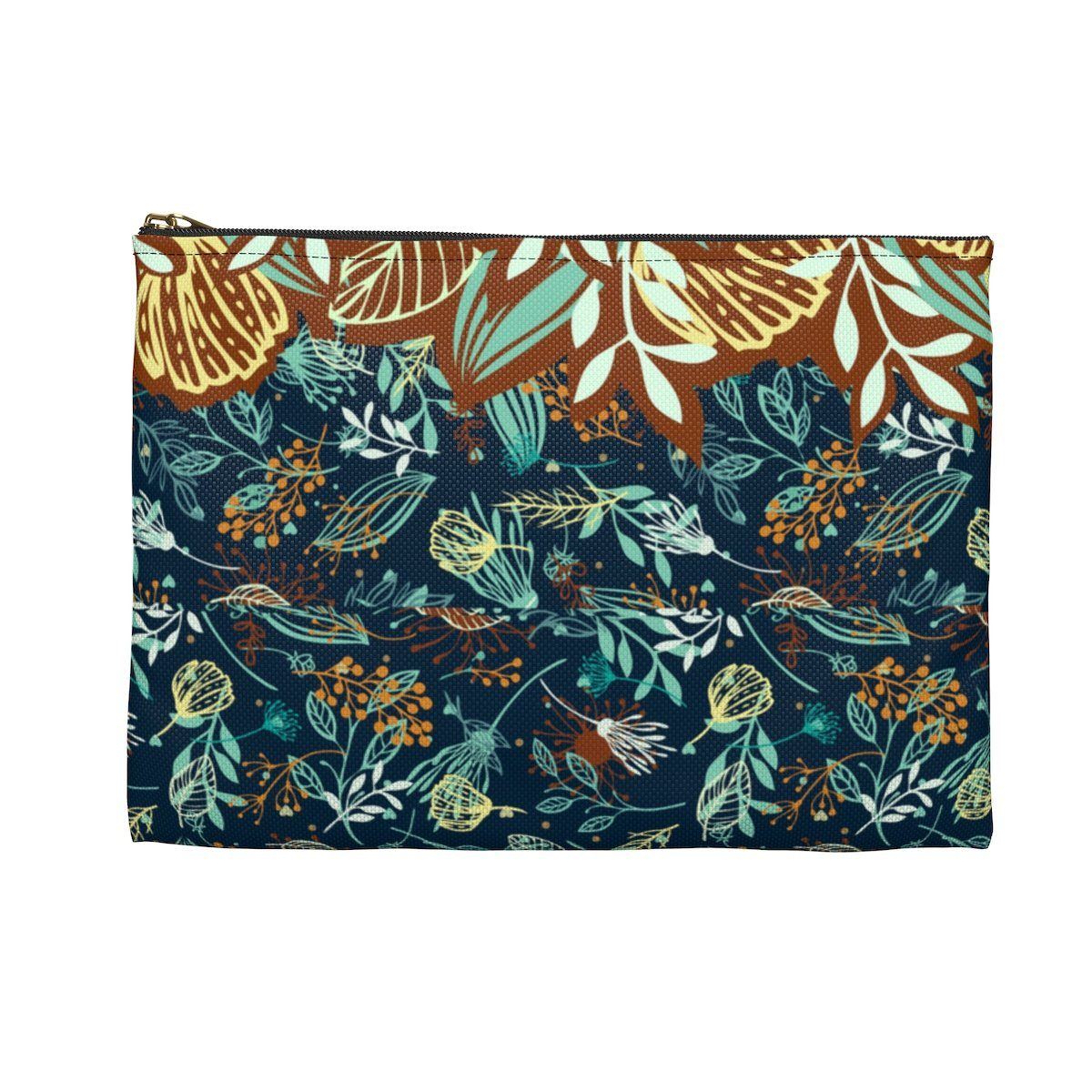 Boho Floral Accessory Pouch Bags Printify 