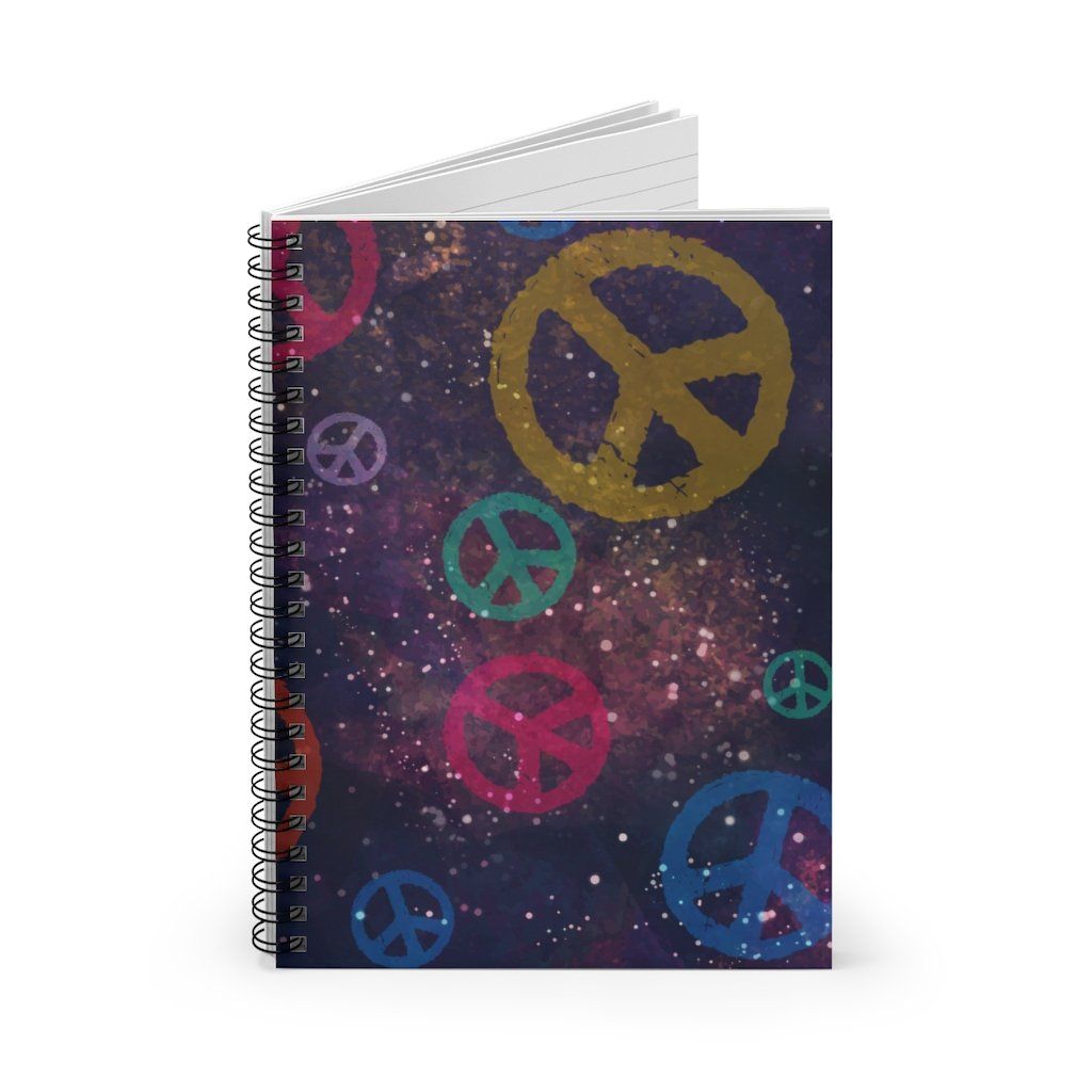 Peace Signs - Spiral Notebook - Ruled Line Paper products Printify 