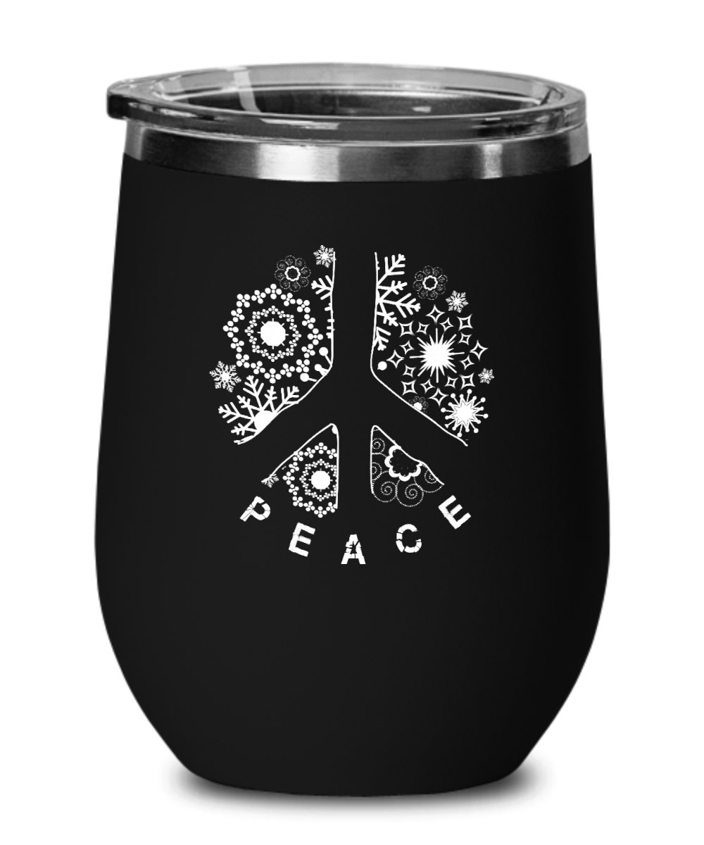 Snow Peace Sign- Tumbler Cup